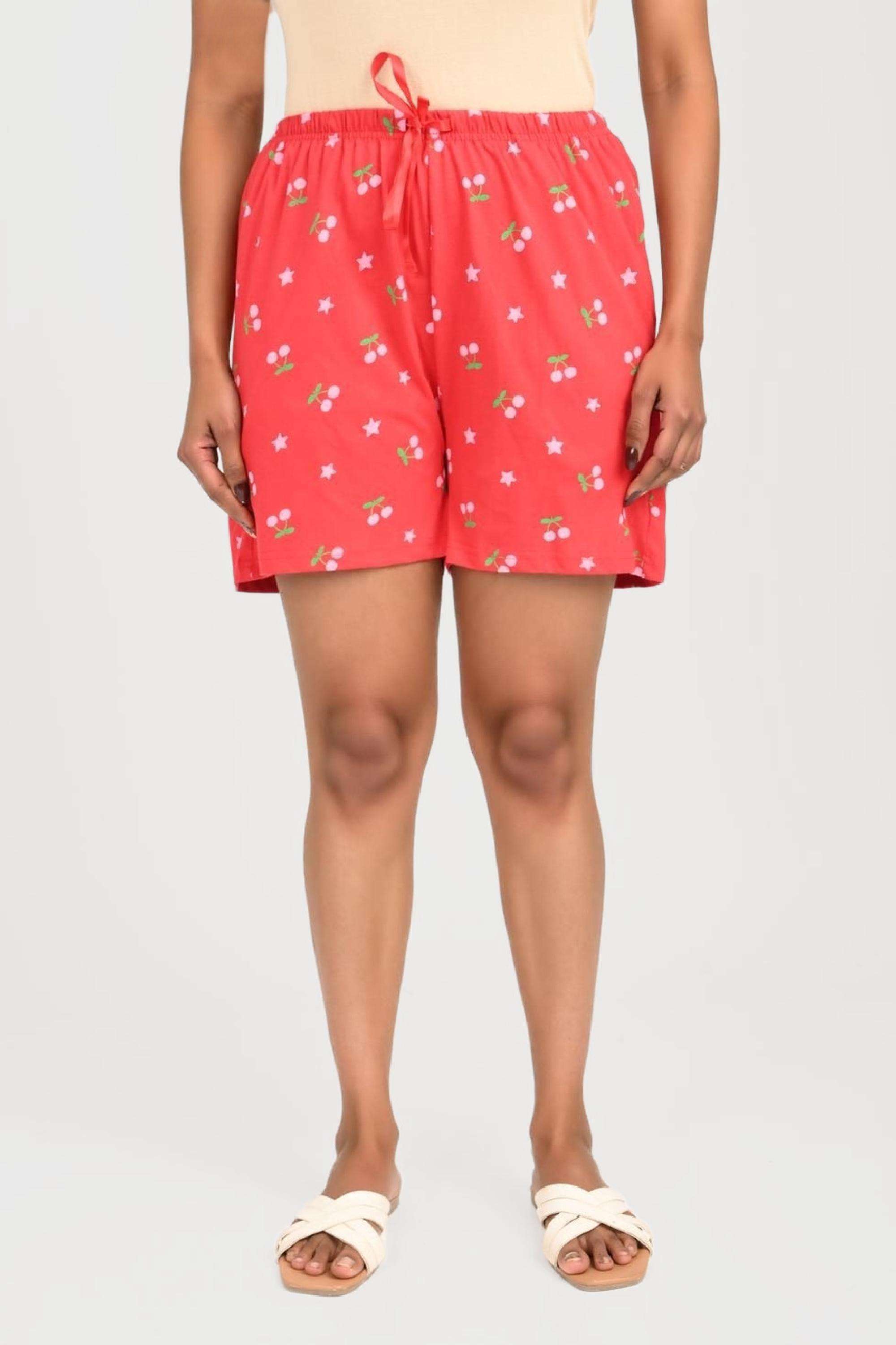 Regular-Fit-Above-Knee-Cotton-Women-s-Casual-Wear-Shorts