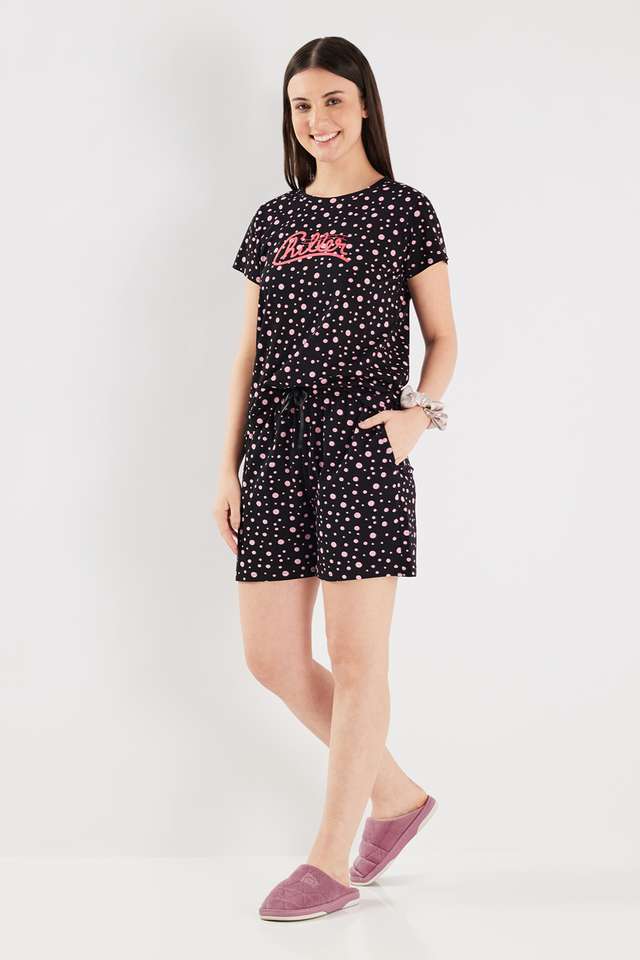 Regular-Fit-Mid-Thigh-Cotton-Women-s-Night-Wear-Shorts