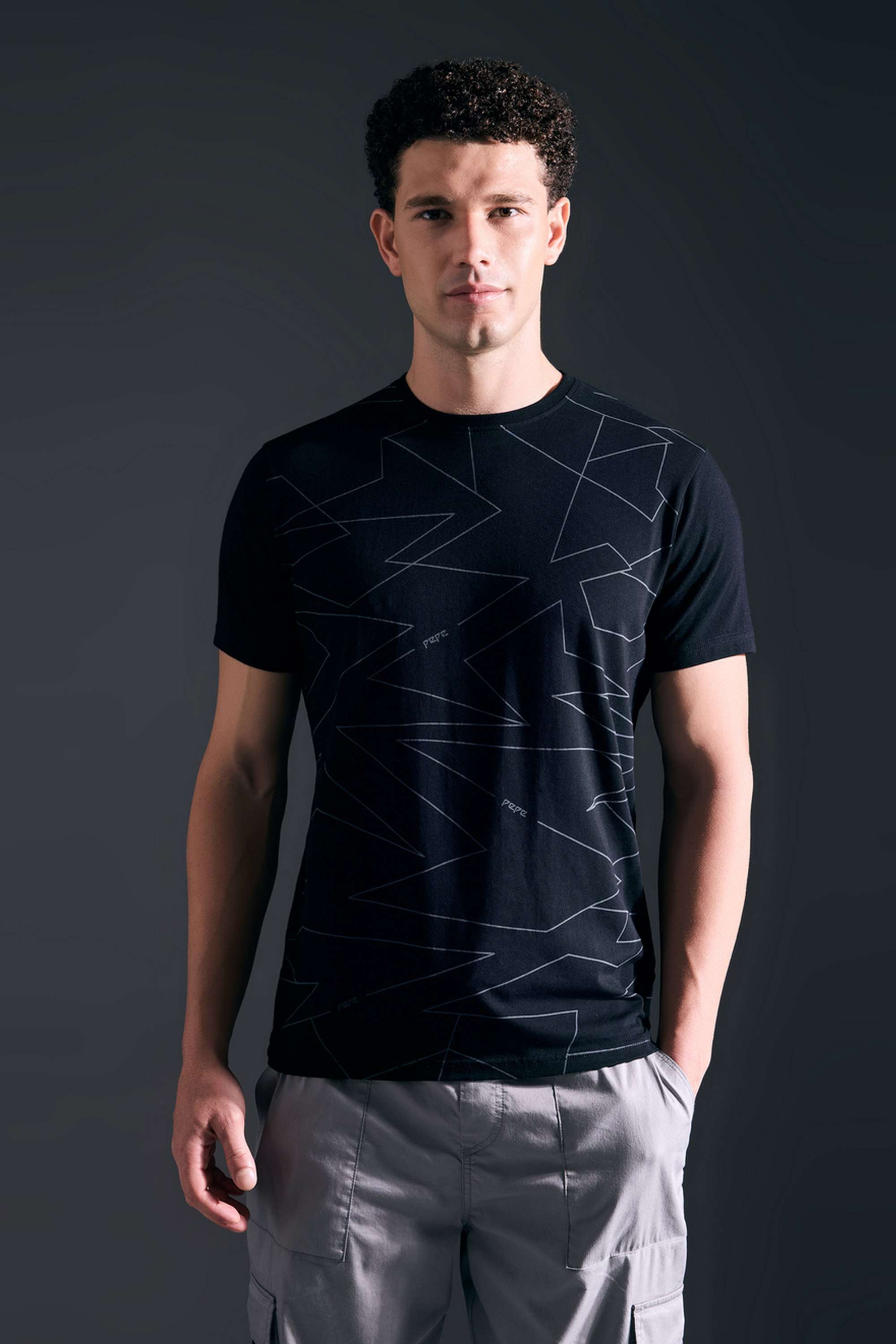 Printed-Blended-Fabric-Slim-Fit-Men-T-Shirt