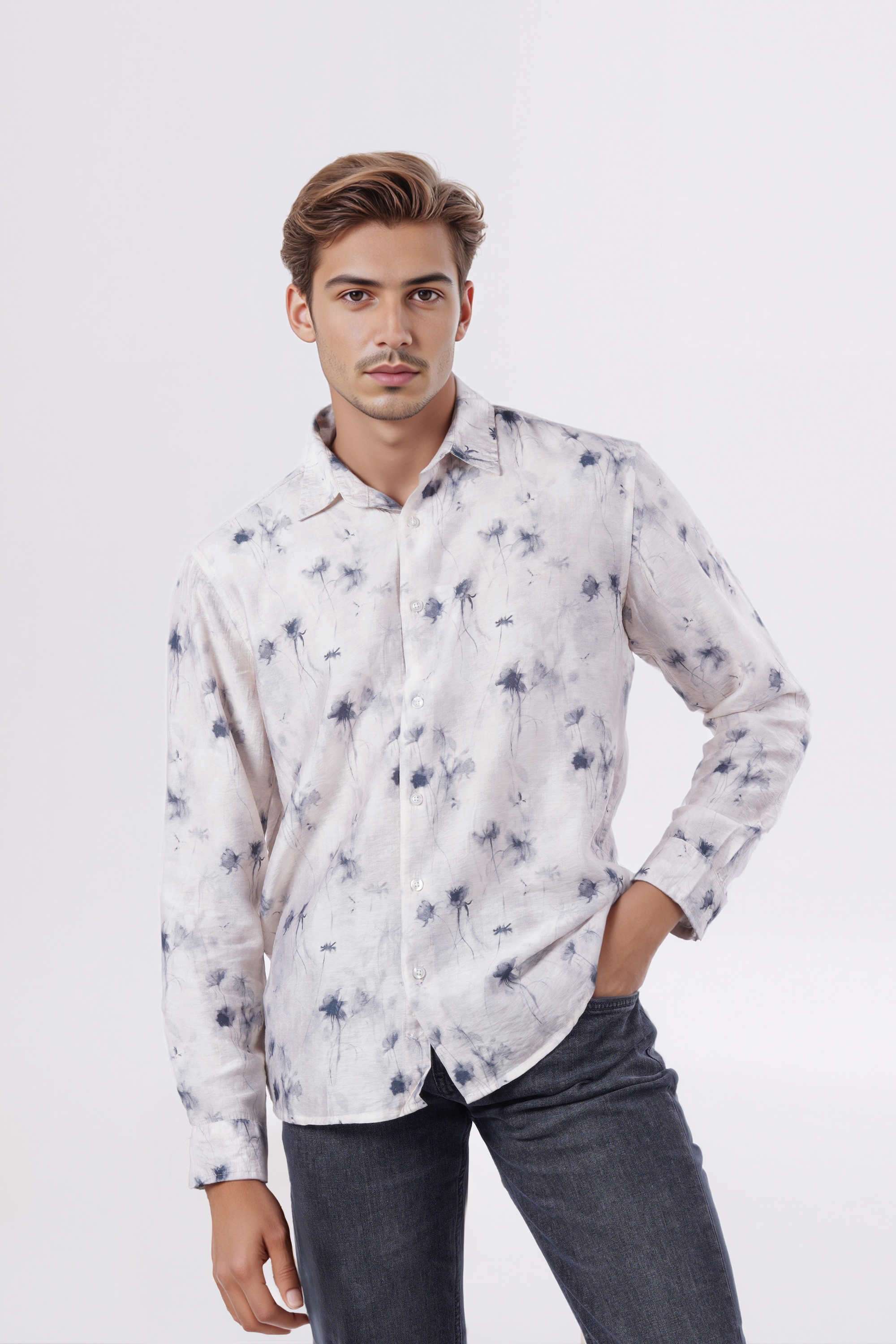 Light-Wash-Viscose-Regular-Fit-Men-s-Jeans