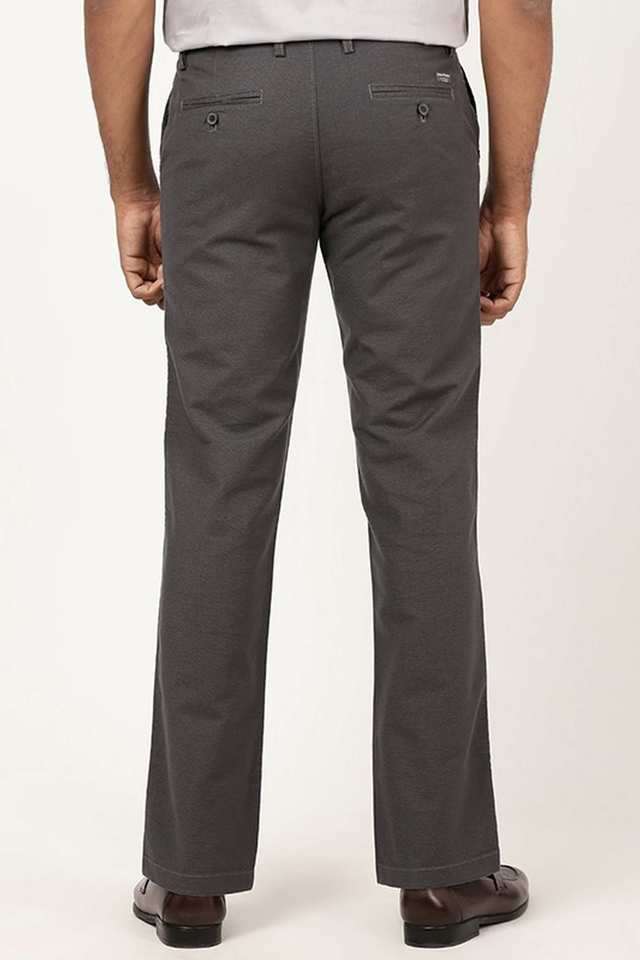 Solid-Cotton-Blend-Regular-Fit-Men-s-Casual-Trousers