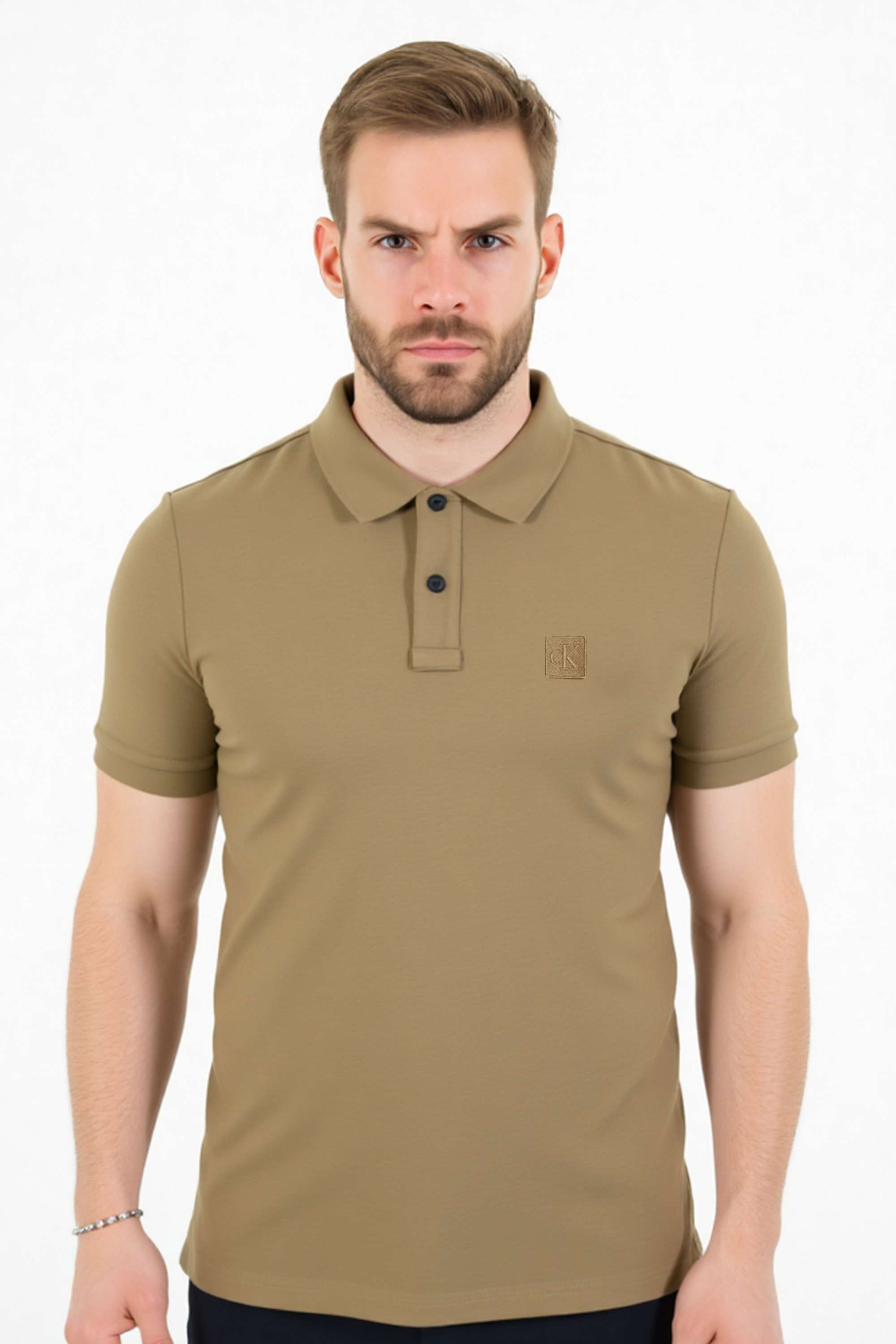 Textured-Blended-Fabric-Polo-Men-s-T-Shirt
