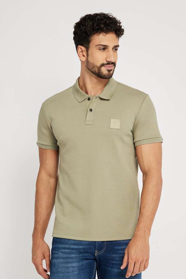 Textured-Blended-Fabric-Polo-Men-s-T-Shirt