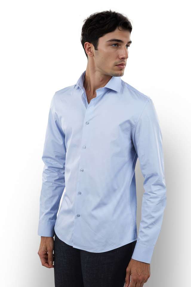 Solid-Cotton-Slim-Fit-Men-s-Casual-Wear-Shirt