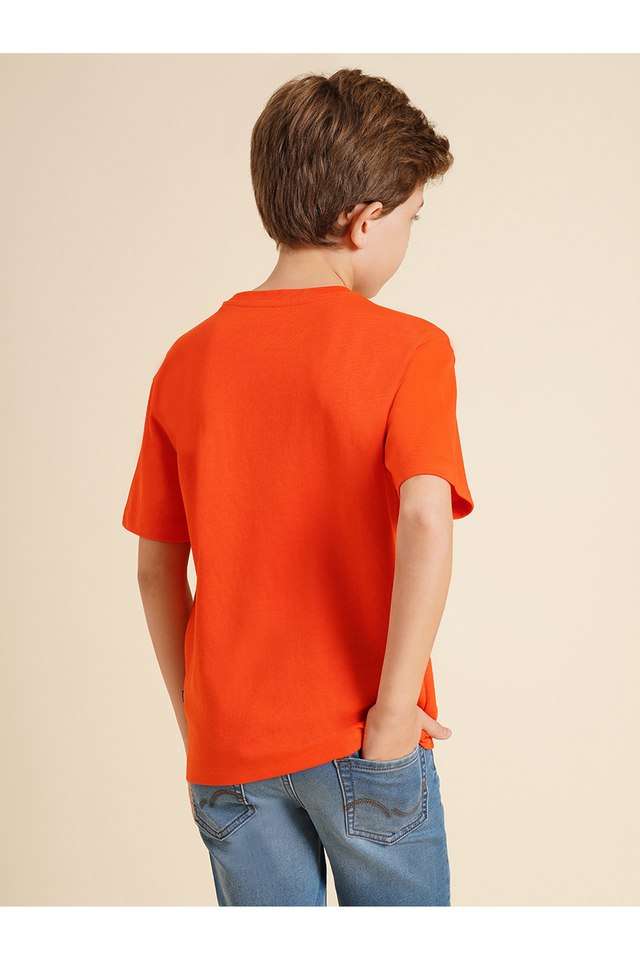 Solid-Cotton-Crew-Neck-Boys-T-Shirt