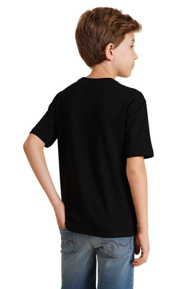 Solid-Cotton-Crew-Neck-Boys-T-Shirt
