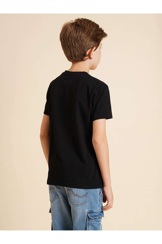 Solid-Cotton-Crew-Neck-Boys-T-Shirt