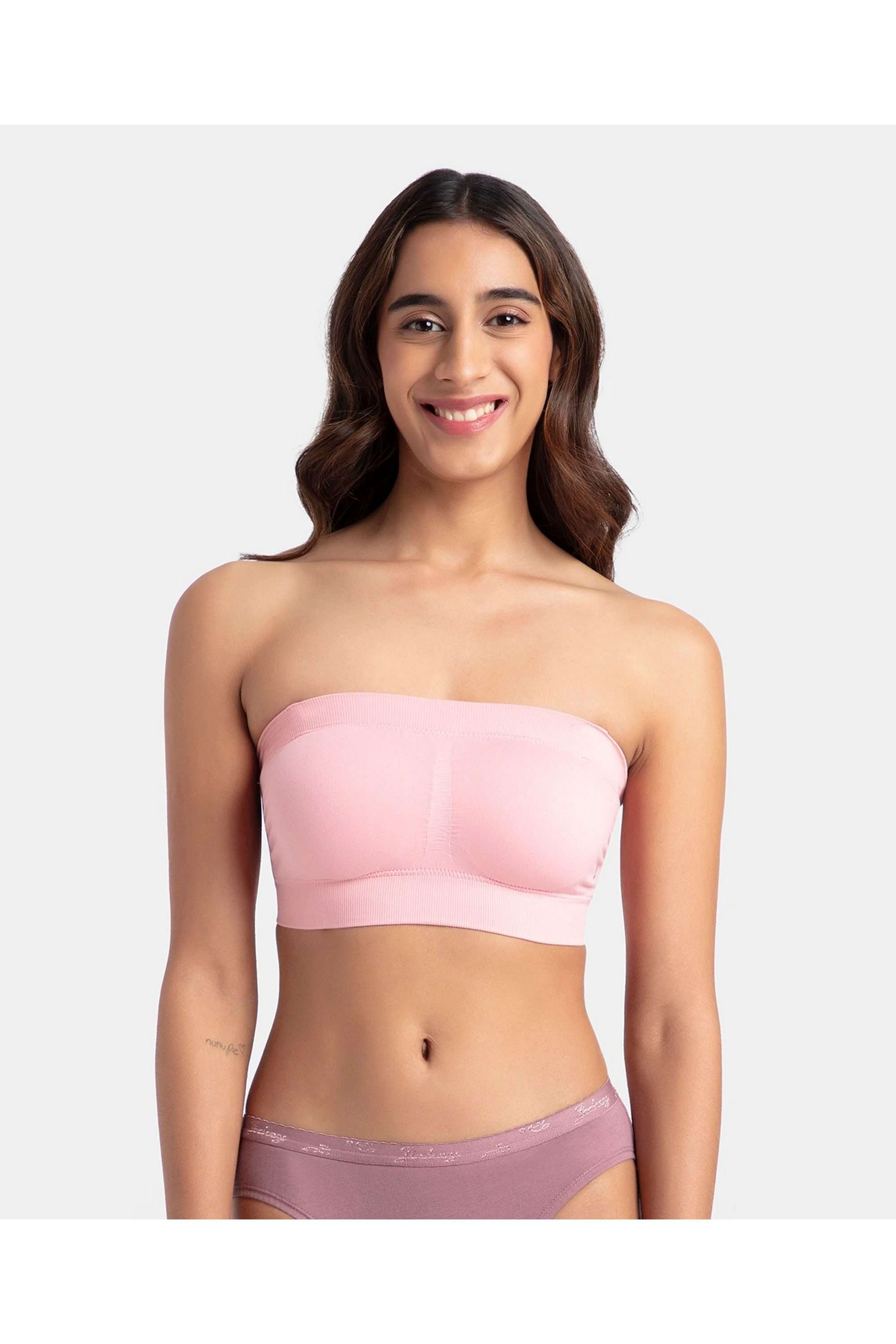 Women-s-Solid-Pattern-Full-Coverage-Wirefree-Padded-Bra-with-Removable-Pads