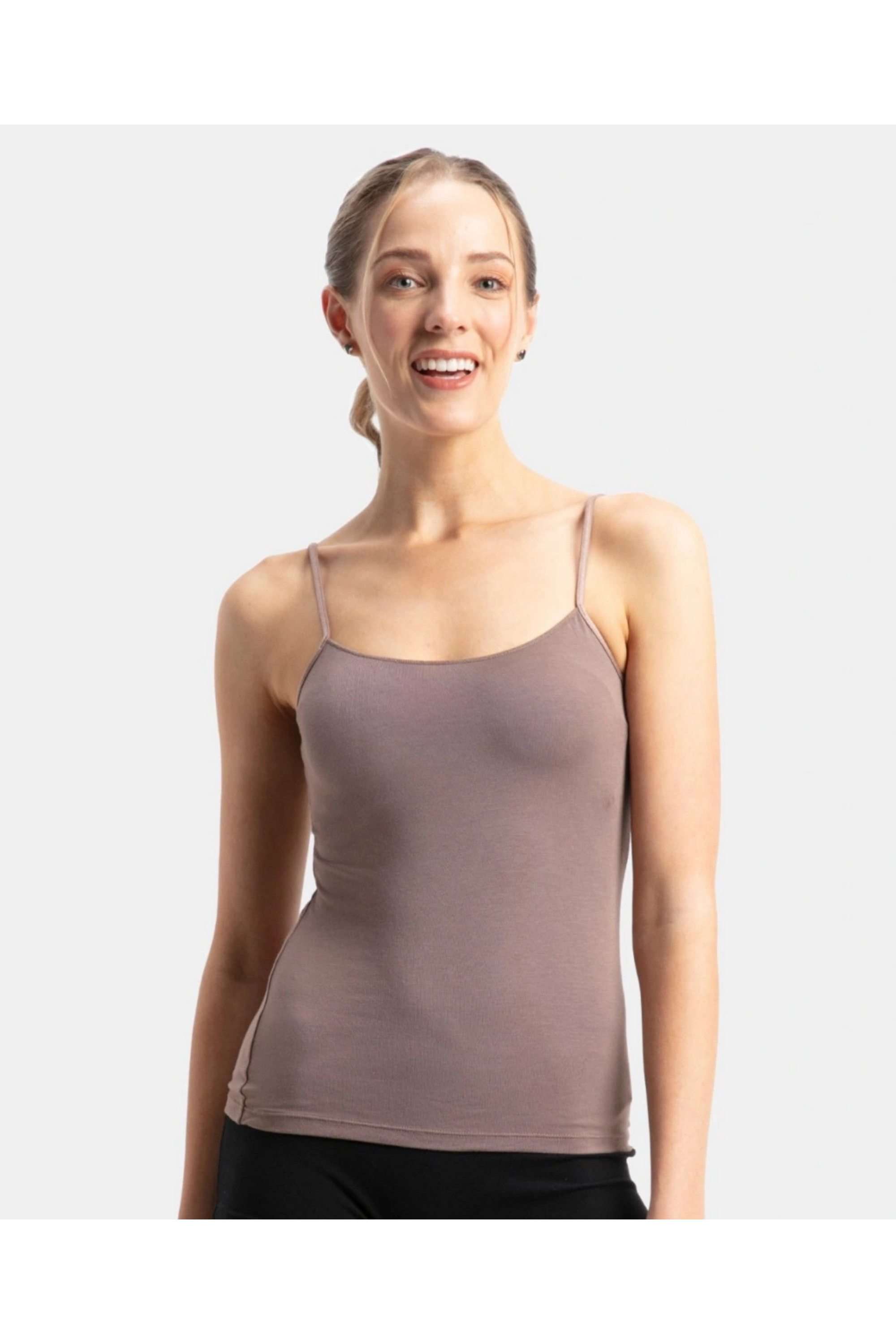 Women-s-Solid-Pattern-Camisole-with-Adjustable-Straps