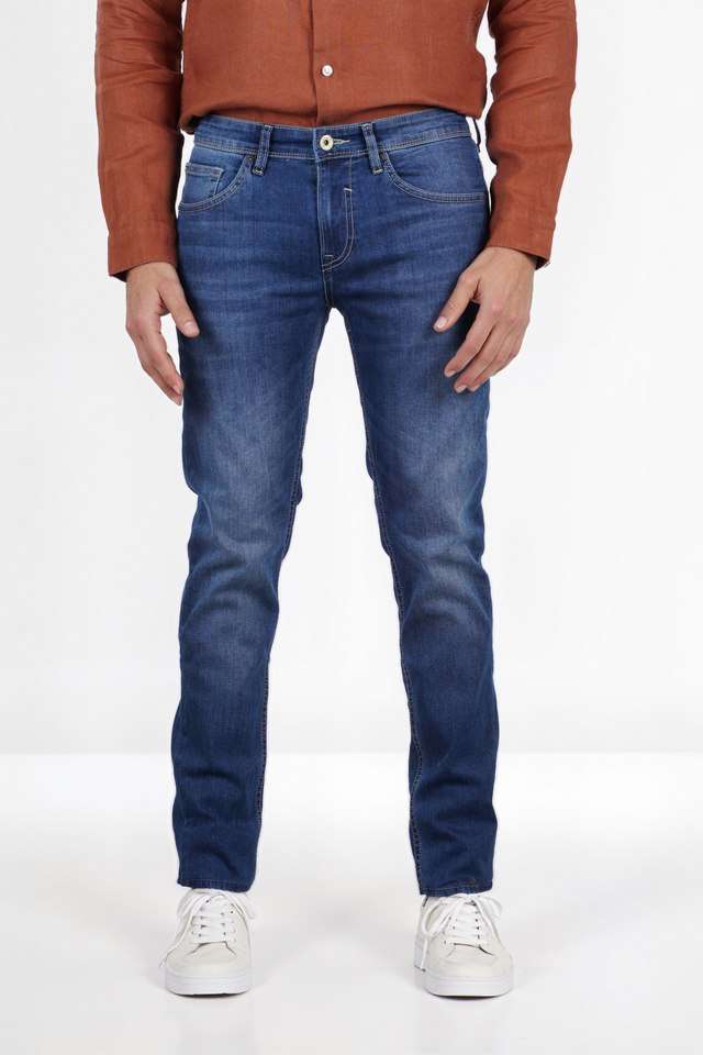 Light-Wash-Cotton-Blend-Skinny-Fit-Men-s-Jeans