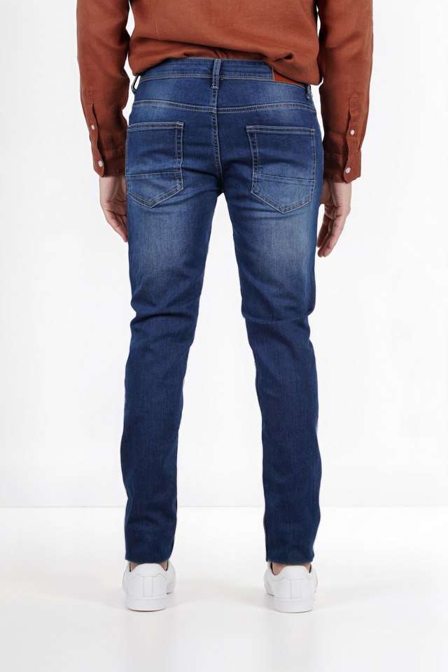 Light-Wash-Cotton-Blend-Skinny-Fit-Men-s-Jeans