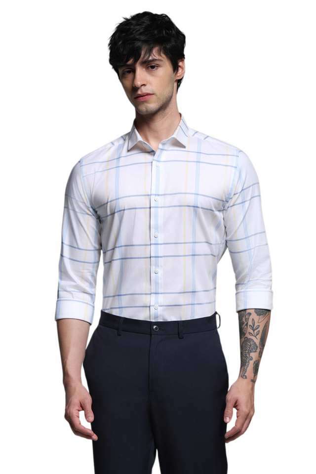 Checks-Cotton-Slim-Fit-Men-s-Casual-Wear-Shirt