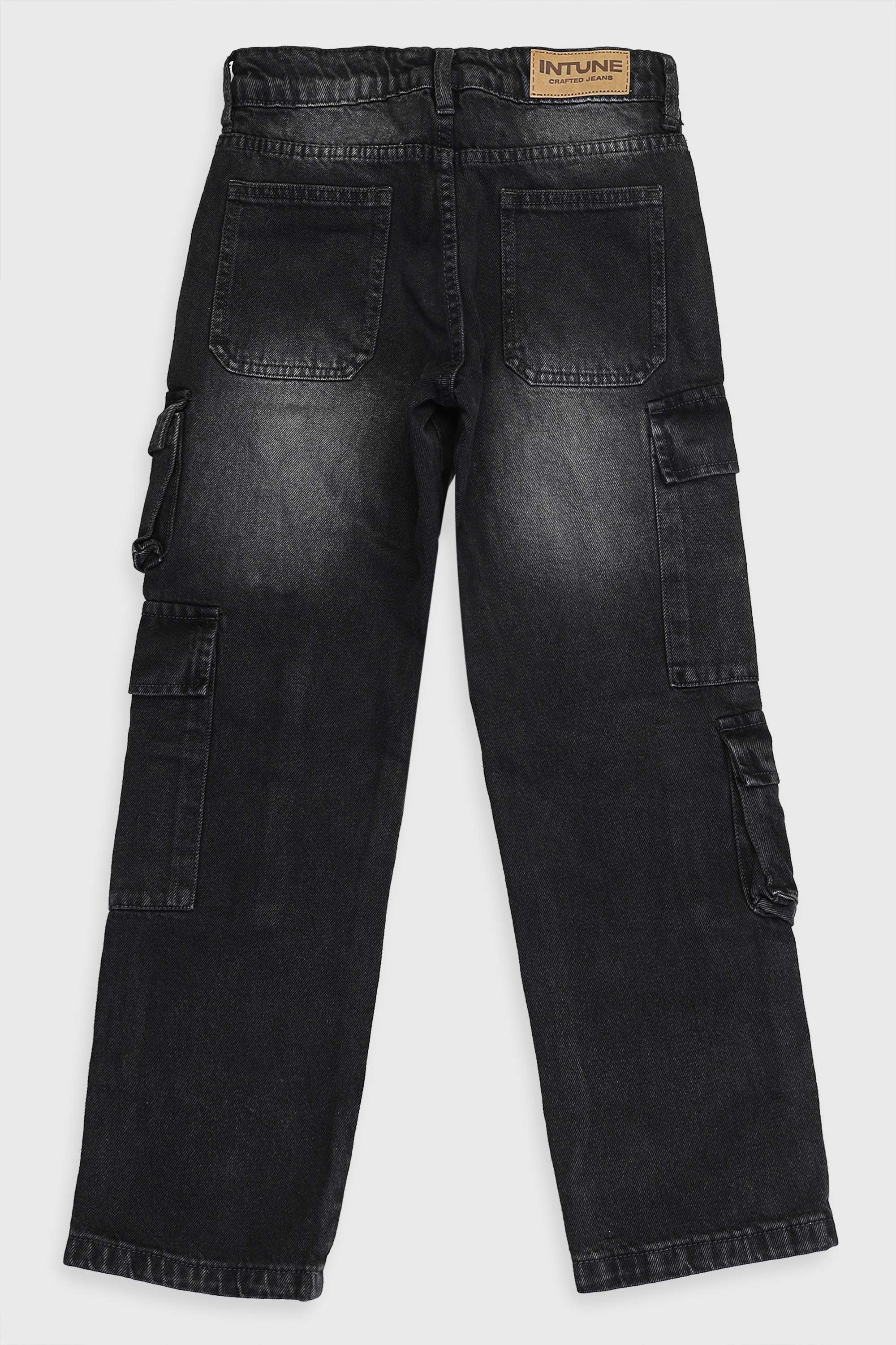 Solid Cotton Regular Fit Boys Jeans