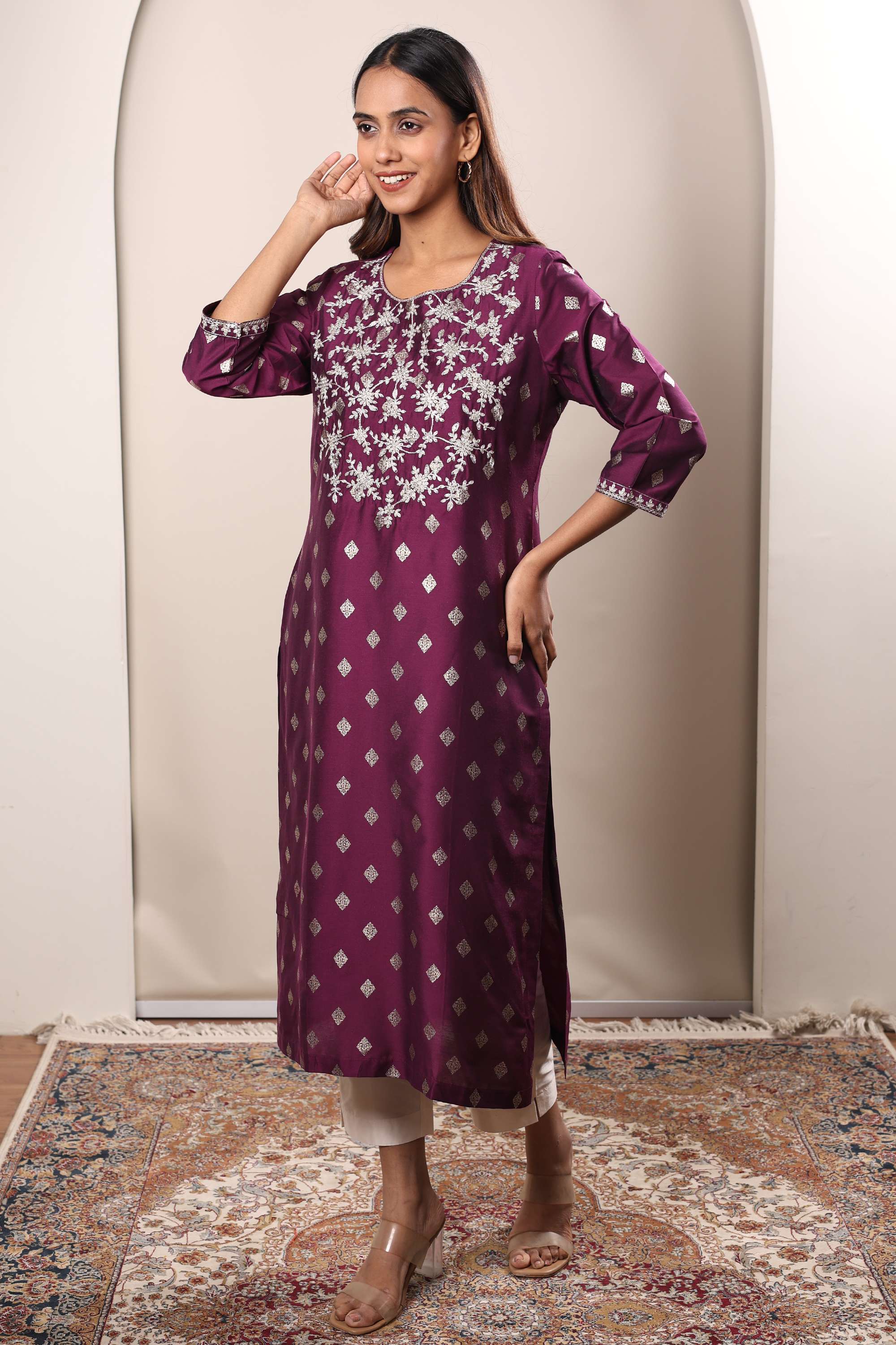 Printed-PST-Round-Neck-Women-s-Casual-Wear-Kurta