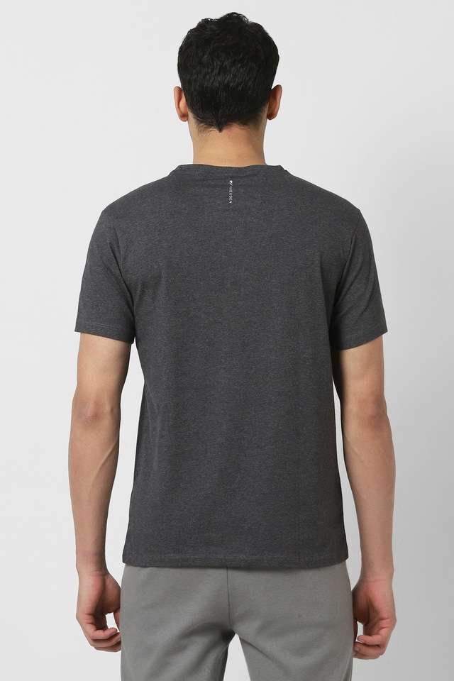 Solid-Cotton-Blend-Regular-Fit-Men-T-Shirt