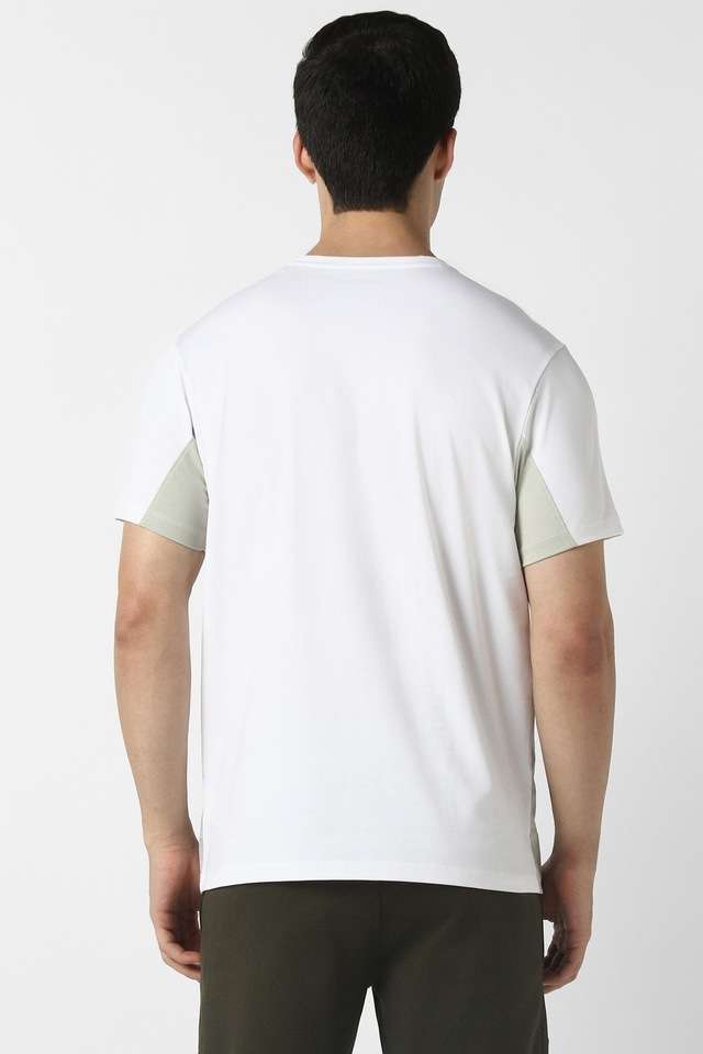 Solid-Cotton-Blend-Round-Neck-Men-s-T-Shirt