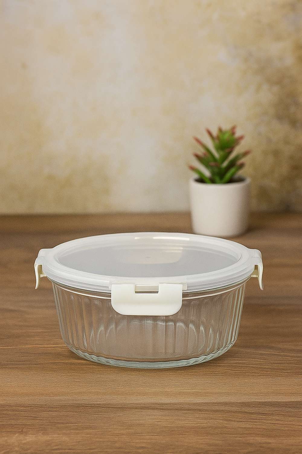 Aura-Borosilicate-Wht-Rd-Container-950Ml