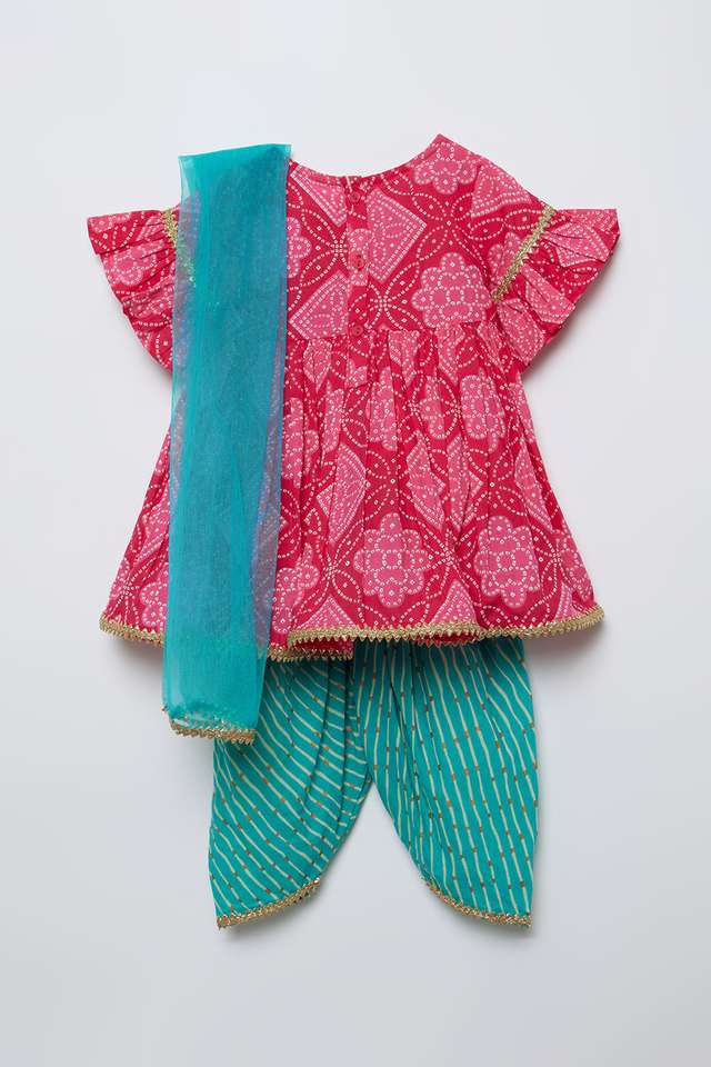 Printed-Cotton-Regular-Fit-Infant-Girls-Salwar-Kurta-Dupatta