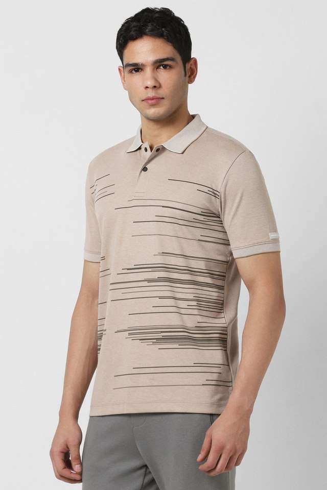 Solid-Blended-Fabric-Regular-Fit-Men-T-Shirt