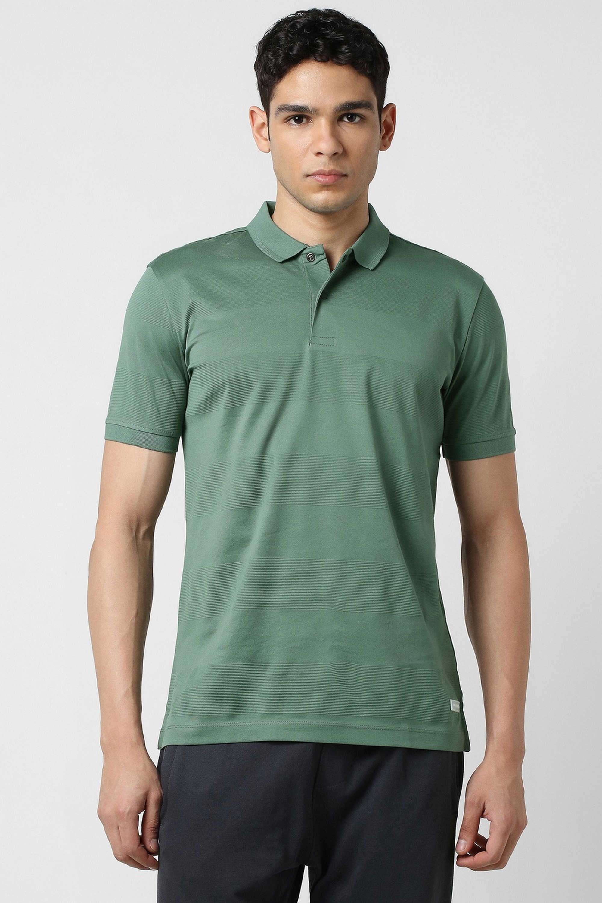 Solid-Blended-Fabric-Round-Neck-Men-s-T-Shirt
