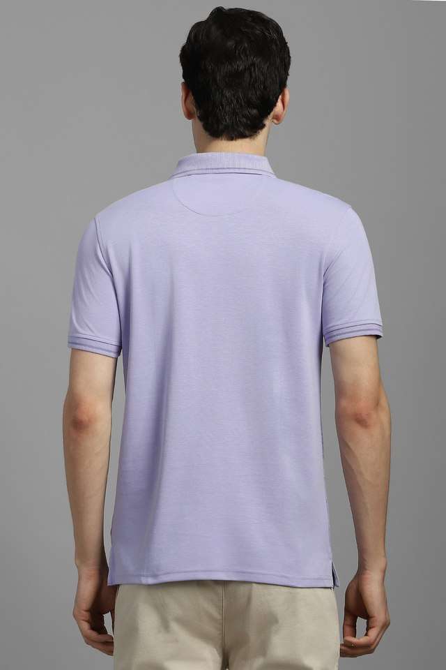 Solid-Cotton-Blend-Polo-Men-s-T-Shirt