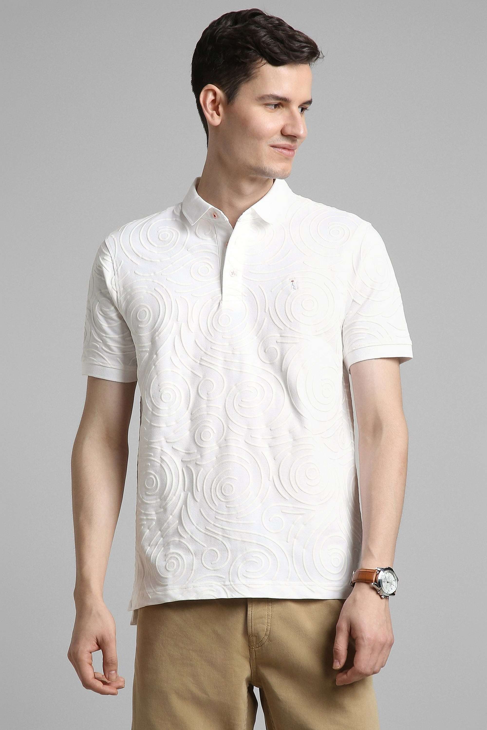 Textured-Cotton-Slim-Fit-Men-s-T-Shirt