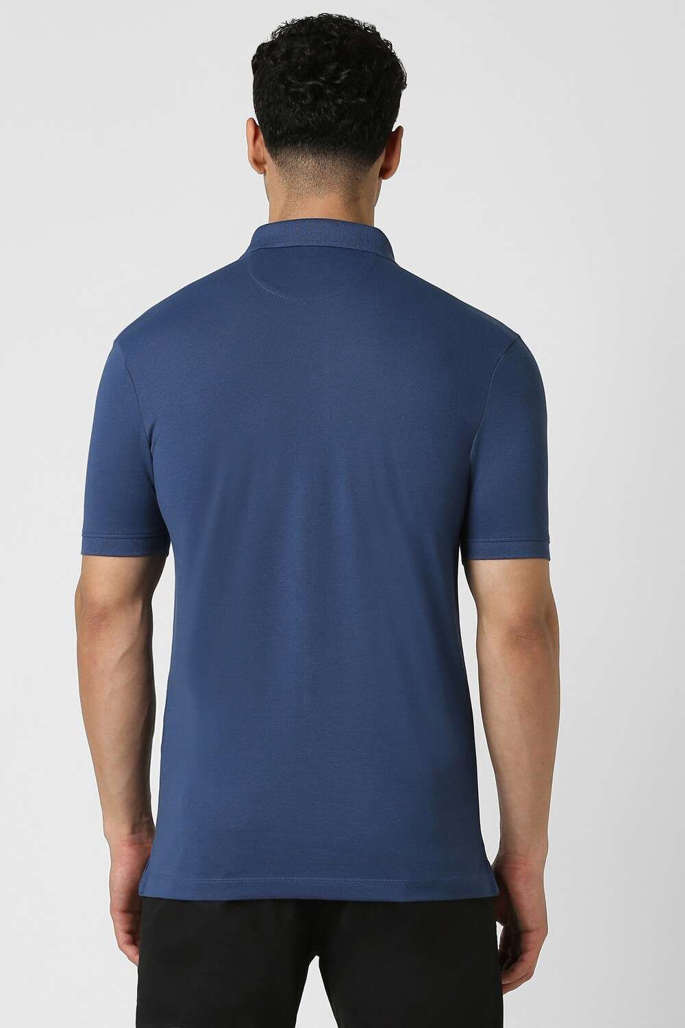 Textured-Blended-Fabric-Regular-Fit-Men-Polo-T-Shirt