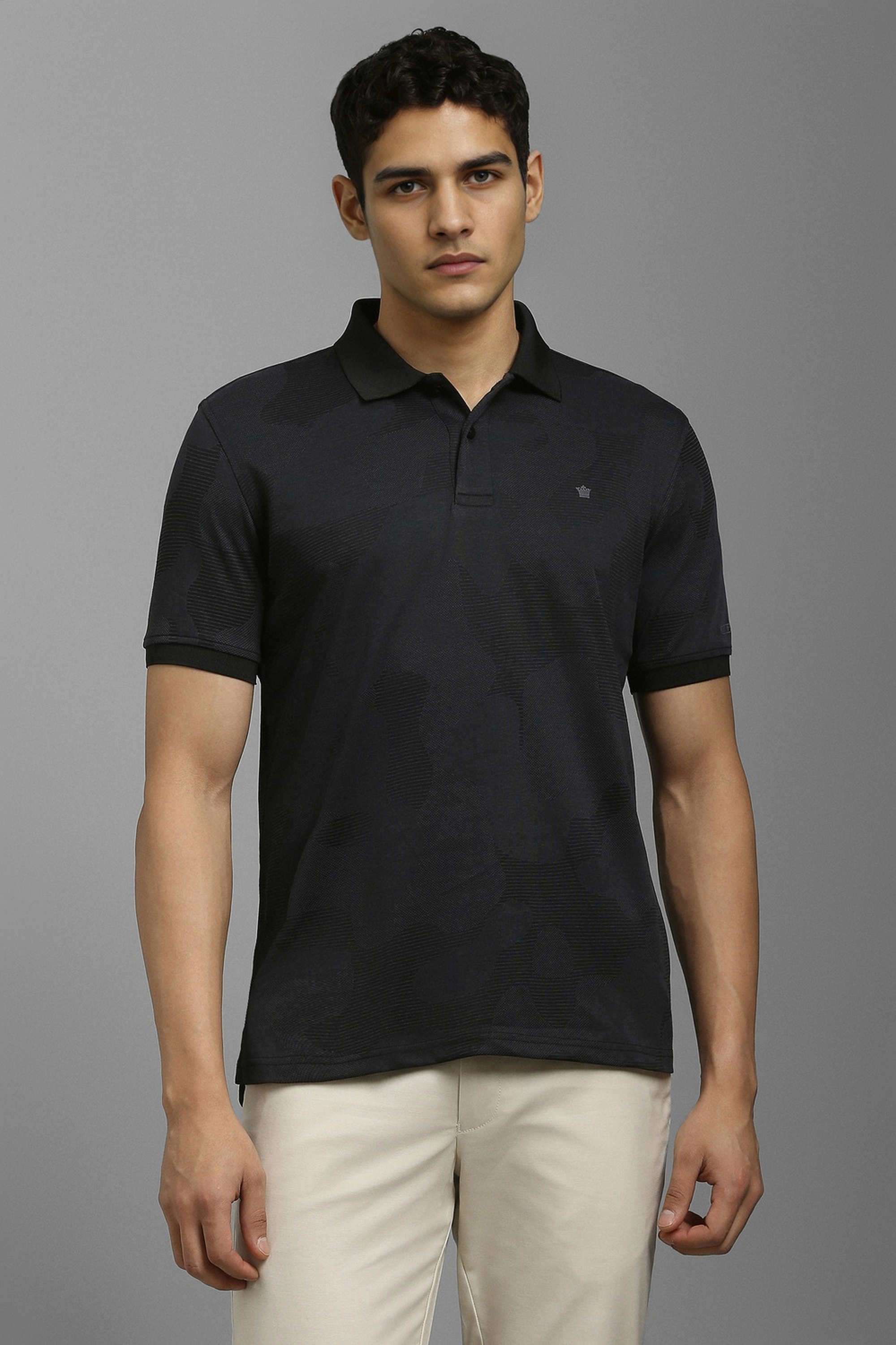 Stripes-Polyester-Cotton-Men-s-T-Shirt