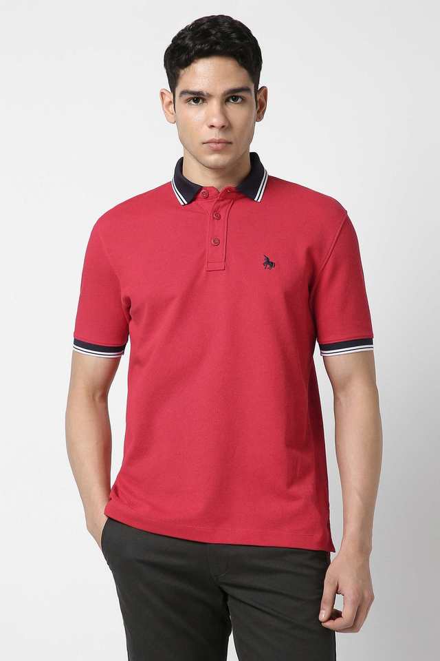 Solid-Blended-Fabric-Polo-Men-s-T-Shirt