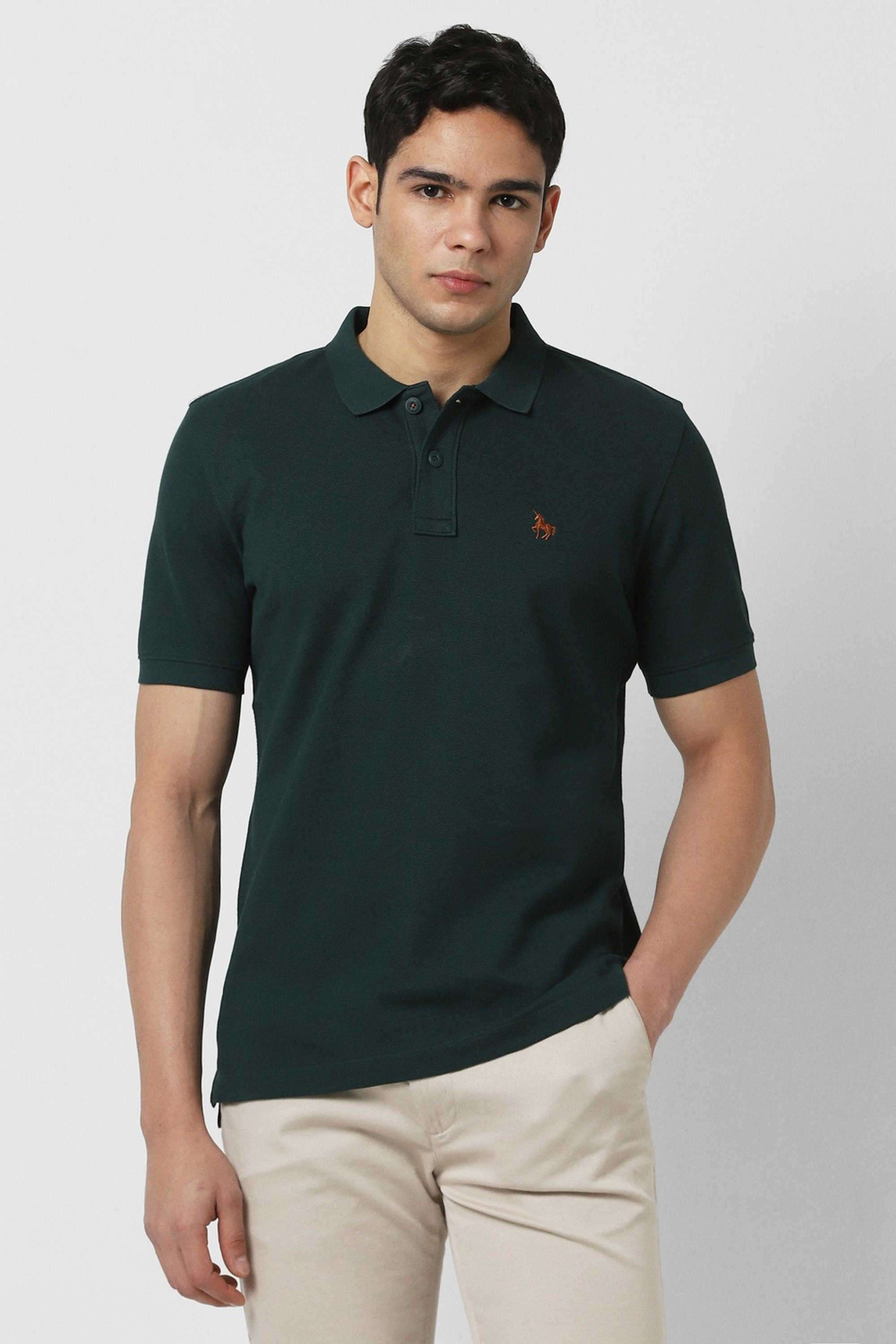 Solid-Cotton-Regular-Fit-Men-Polo-T-Shirt