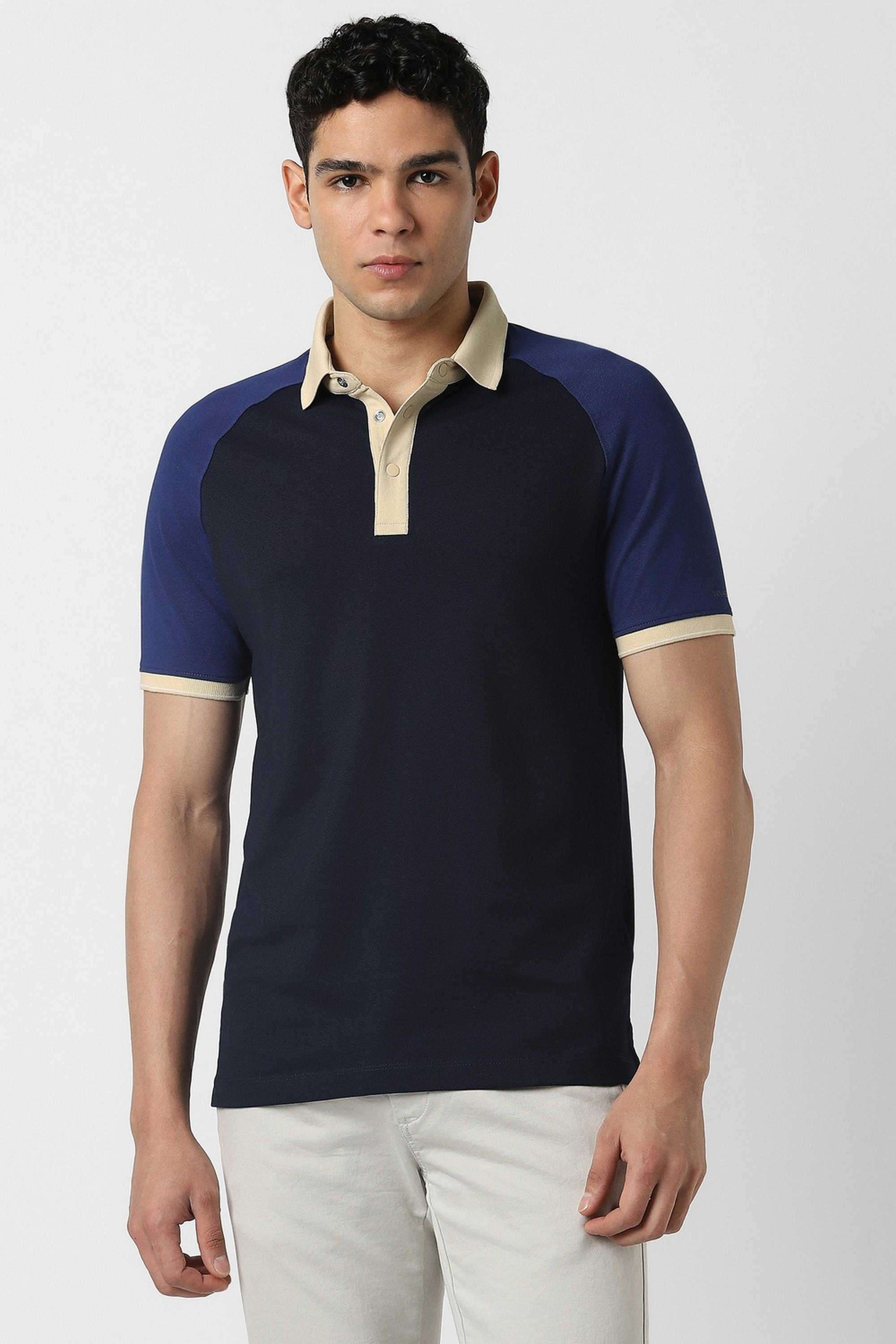 Color-Block-Poly-Cotton-Regular-Fit-Men-Polo-T-Shirt