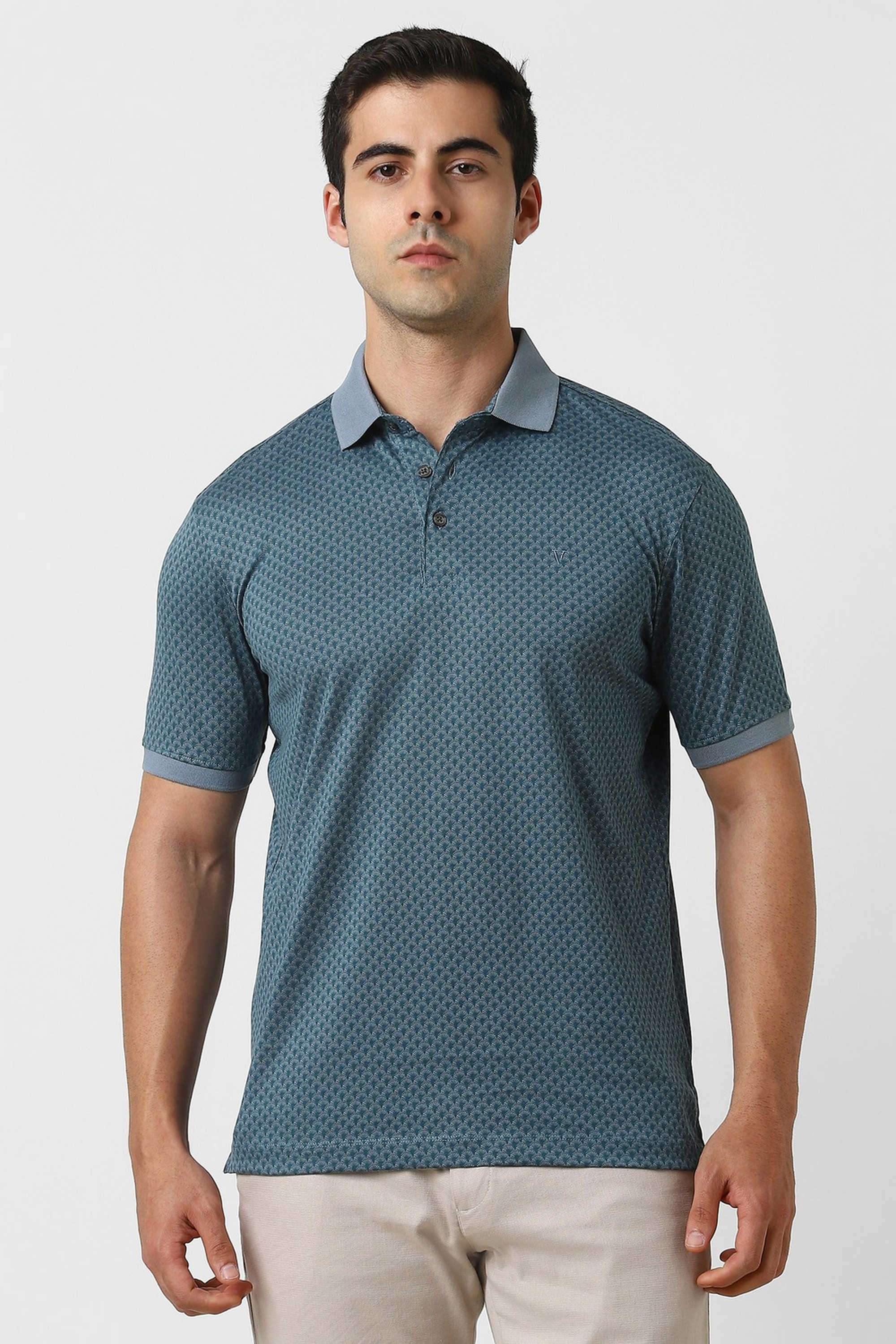 Solid-Blended-Fabric-Round-Neck-Men-s-T-Shirt