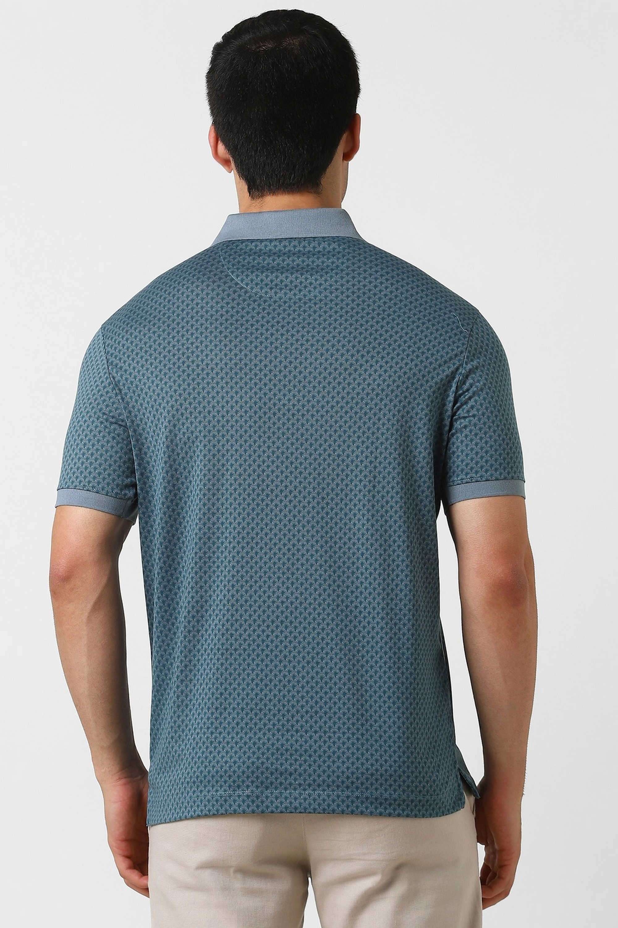 Solid-Blended-Fabric-Round-Neck-Men-s-T-Shirt