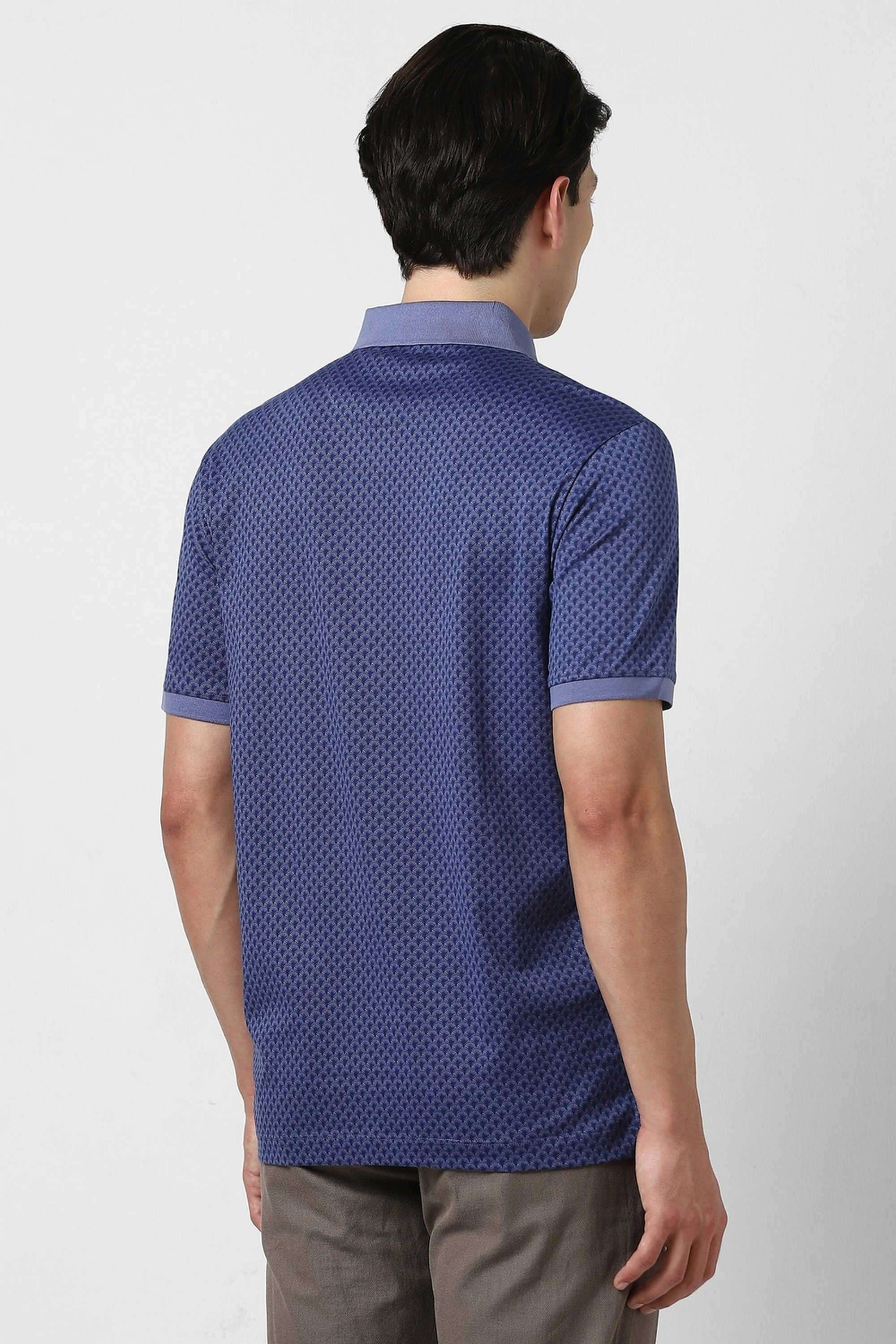 Solid-Blended-Fabric-Round-Neck-Men-s-T-Shirt