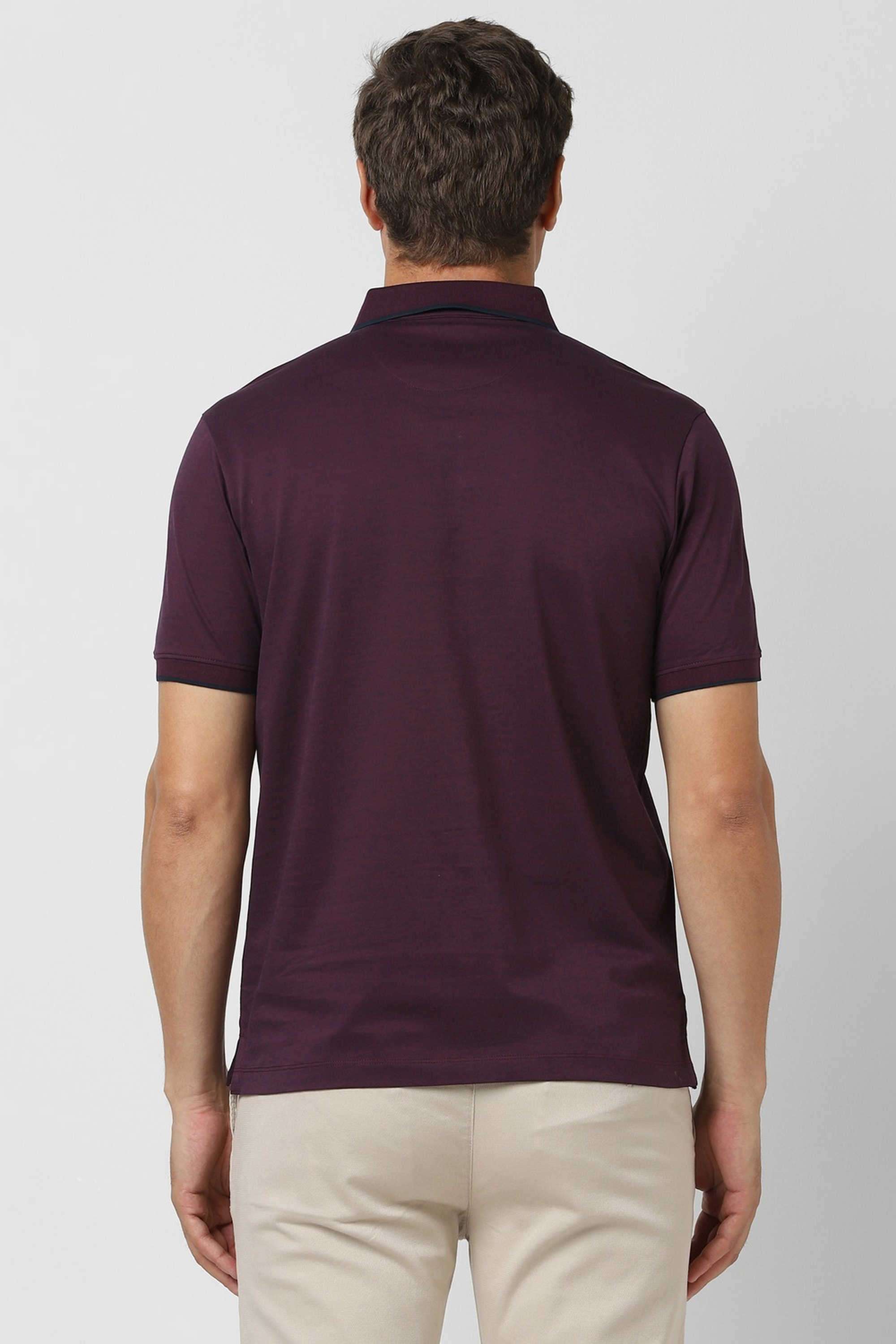 Solid-Blended-Fabric-Round-Neck-Men-s-T-Shirt