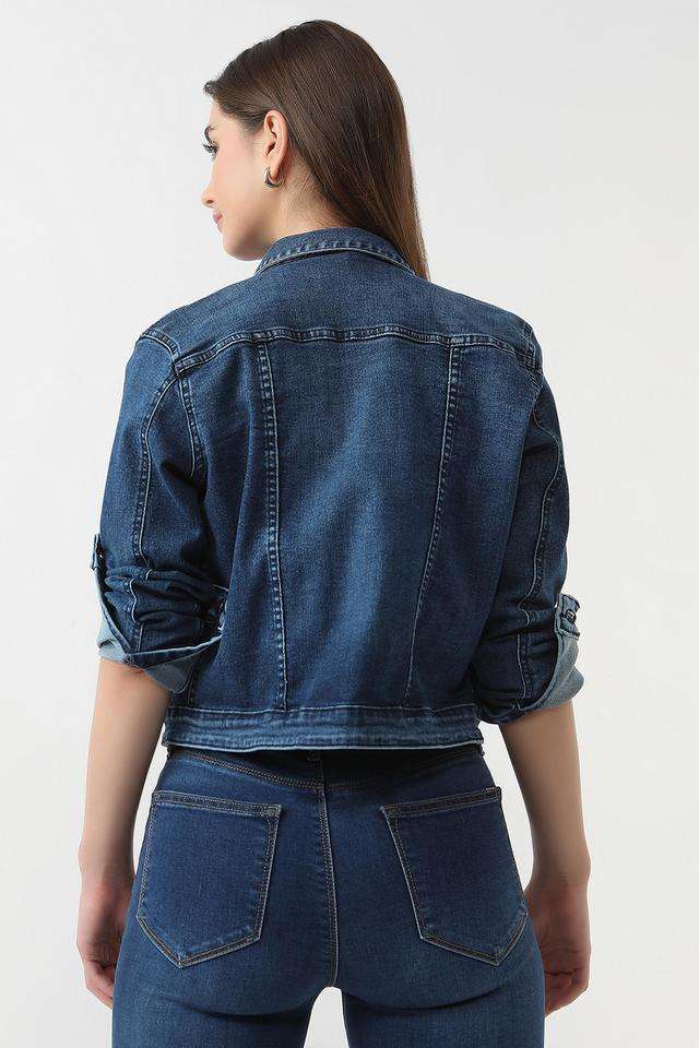 Solid-Blended-Fabric-Slim-Fit-Women-s-Jacket