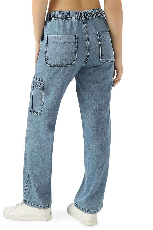 Solid-Relaxed-Fit-Cotton-Women-s-Casual-Wear-Trousers