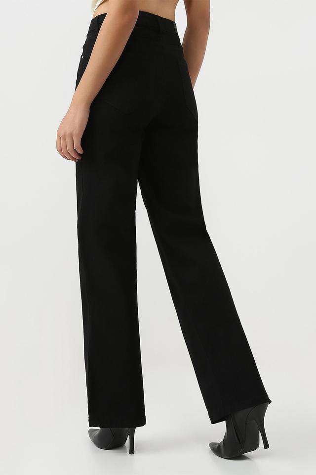 High-Rise-Blended-Fabric-Straight-Fit-Women-s-Jeans