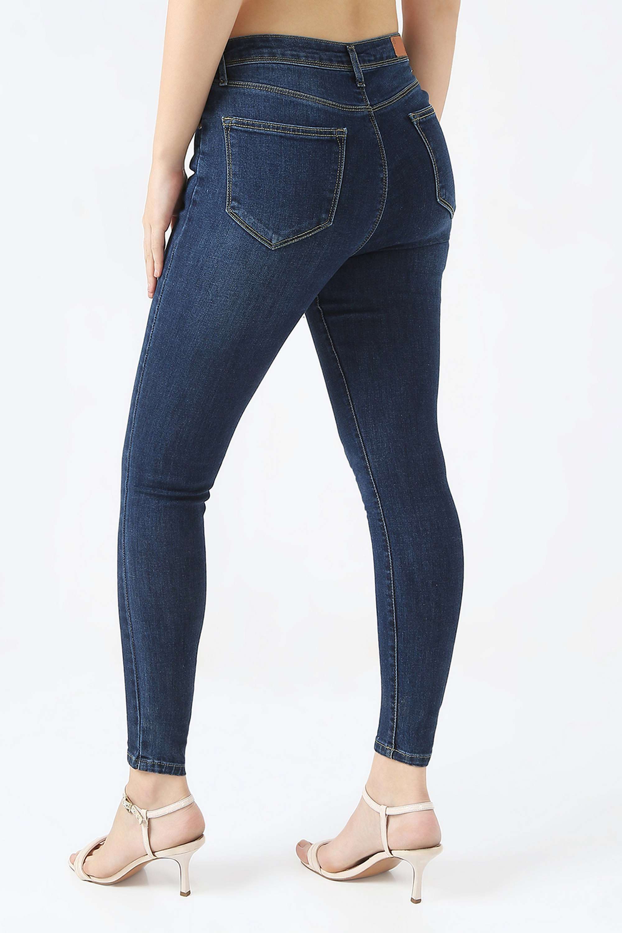 High-Rise-Blended-Fabric-Skinny-Fit-Women-s-Jeans