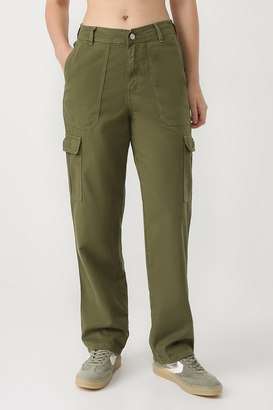Solid-Blended-Fabric-Relaxed-Fit-Women-s-Trousers