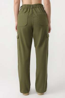 Solid-Blended-Fabric-Relaxed-Fit-Women-s-Trousers