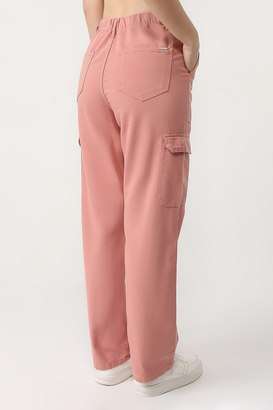 Solid-Blended-Fabric-Relaxed-Fit-Women-s-Trousers