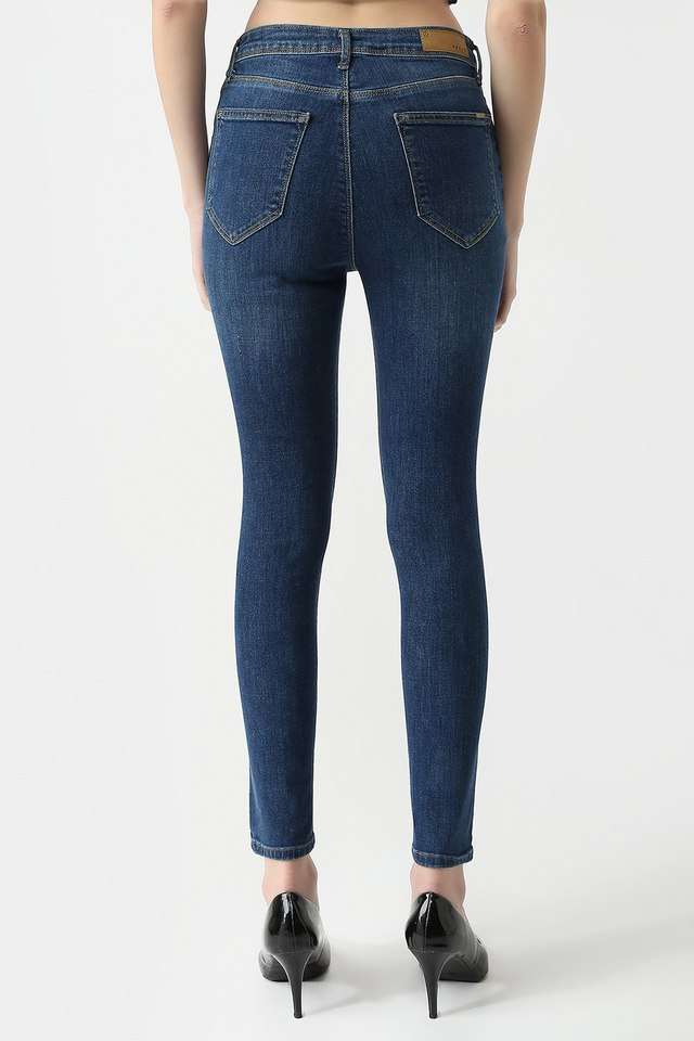 High-Rise-Blended-Fabric-Skinny-Fit-Women-s-Jeans