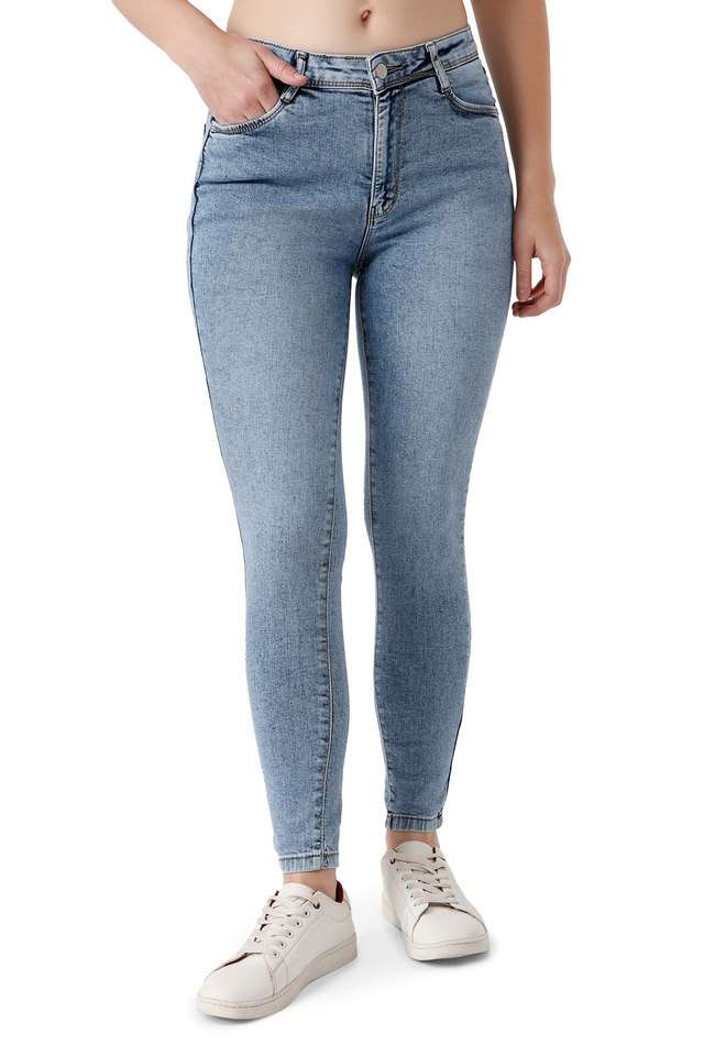 High-Rise-Blended-Fabric-Skinny-Fit-Women-s-Jeans