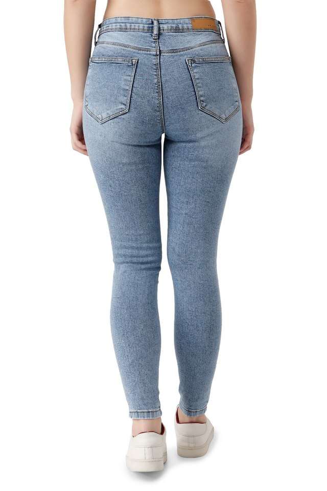 High-Rise-Blended-Fabric-Skinny-Fit-Women-s-Jeans