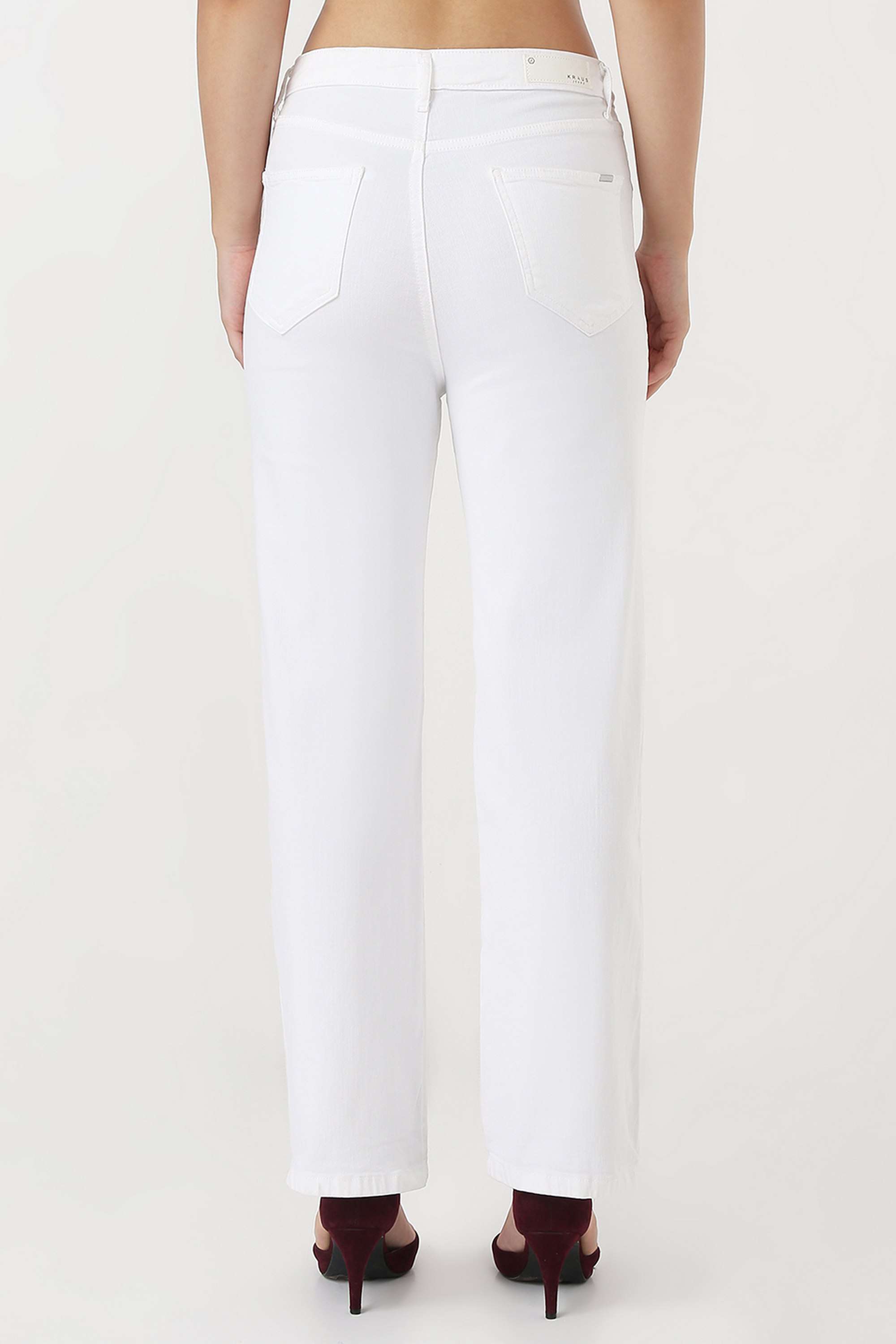 High-Rise-Blended-Fabric-Straight-Fit-Women-s-Jeans