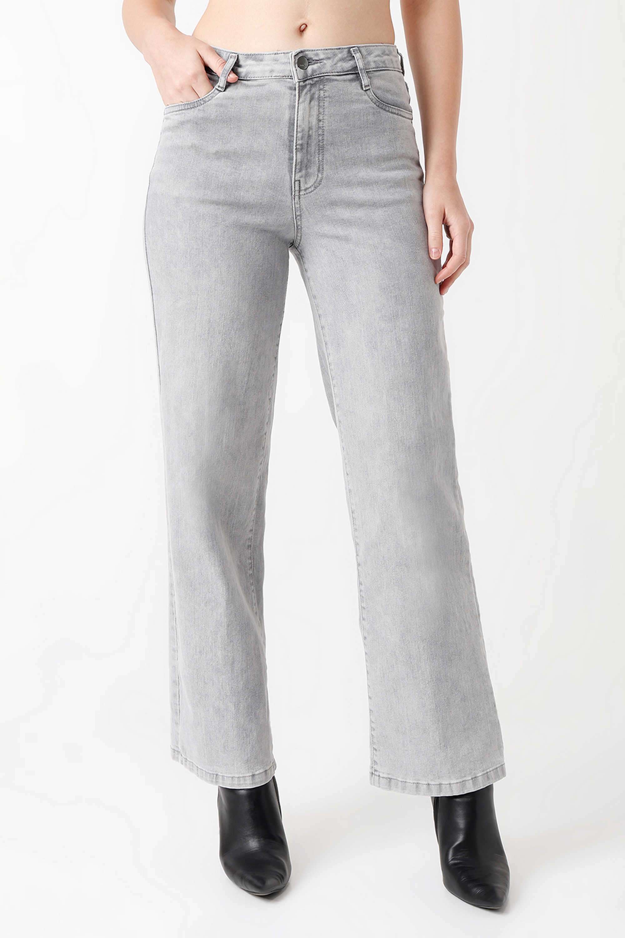 High-Rise-Blended-Fabric-Relaxed-Fit-Women-s-Jeans