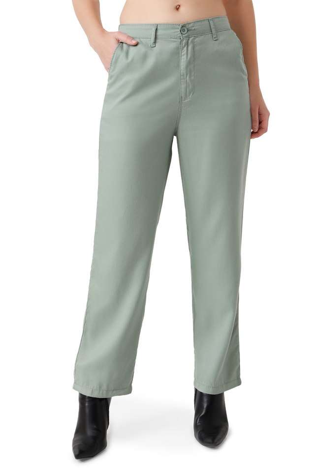 Solid-Relaxed-Fit-Modal-Women-s-Casual-Wear-Trousers