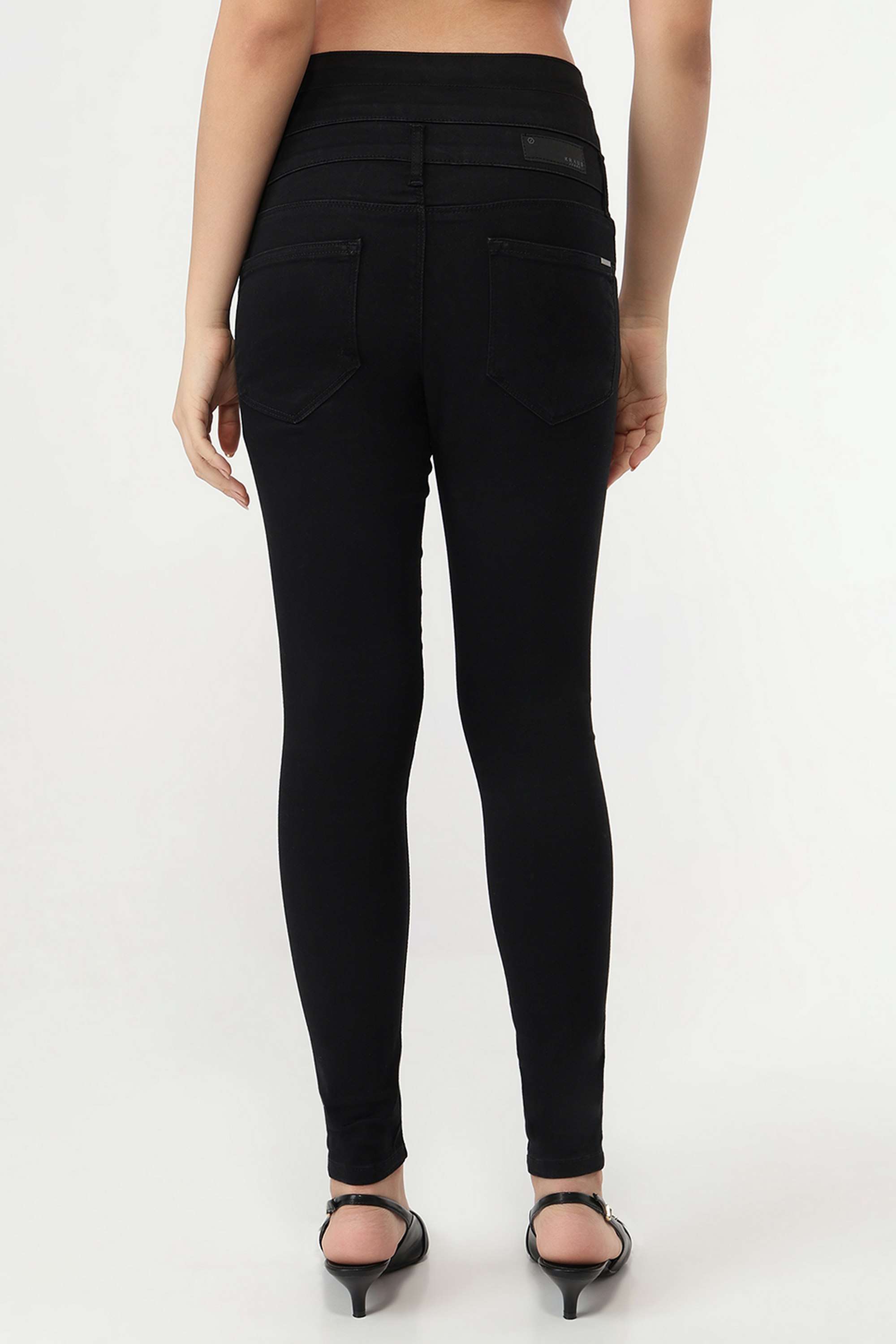 High-Rise-Blended-Fabric-Skinny-Fit-Women-s-Jeans