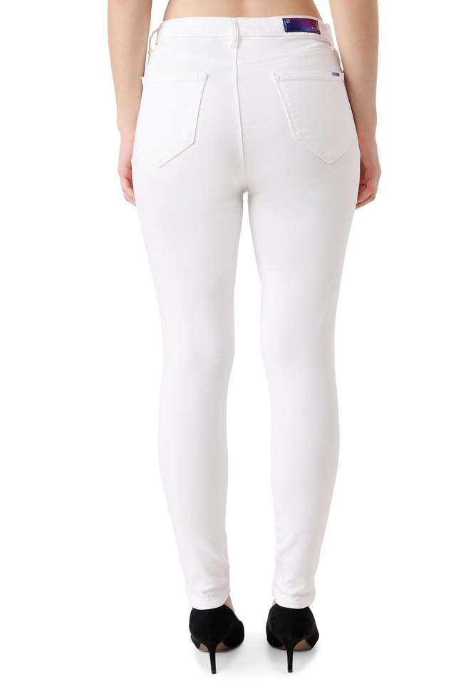 High-Rise-Blended-Fabric-Skinny-Fit-Women-s-Jeans